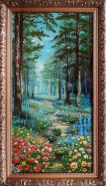 Лесная тропика , холст, масло, 20х40 3100 р Продано